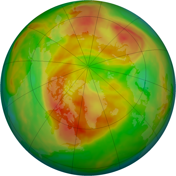 Arctic ozone map for 04 May 2009